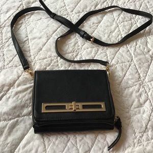 Black crossbody clutch